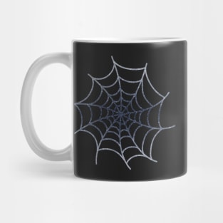 Silver Gray Glittery Spider's Web Mug